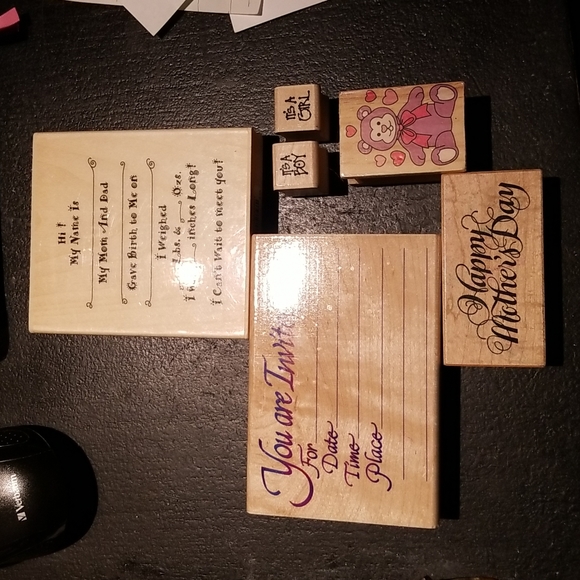 Stamps (6) invitation birth announcement and other great condition - Picture 1 of 4